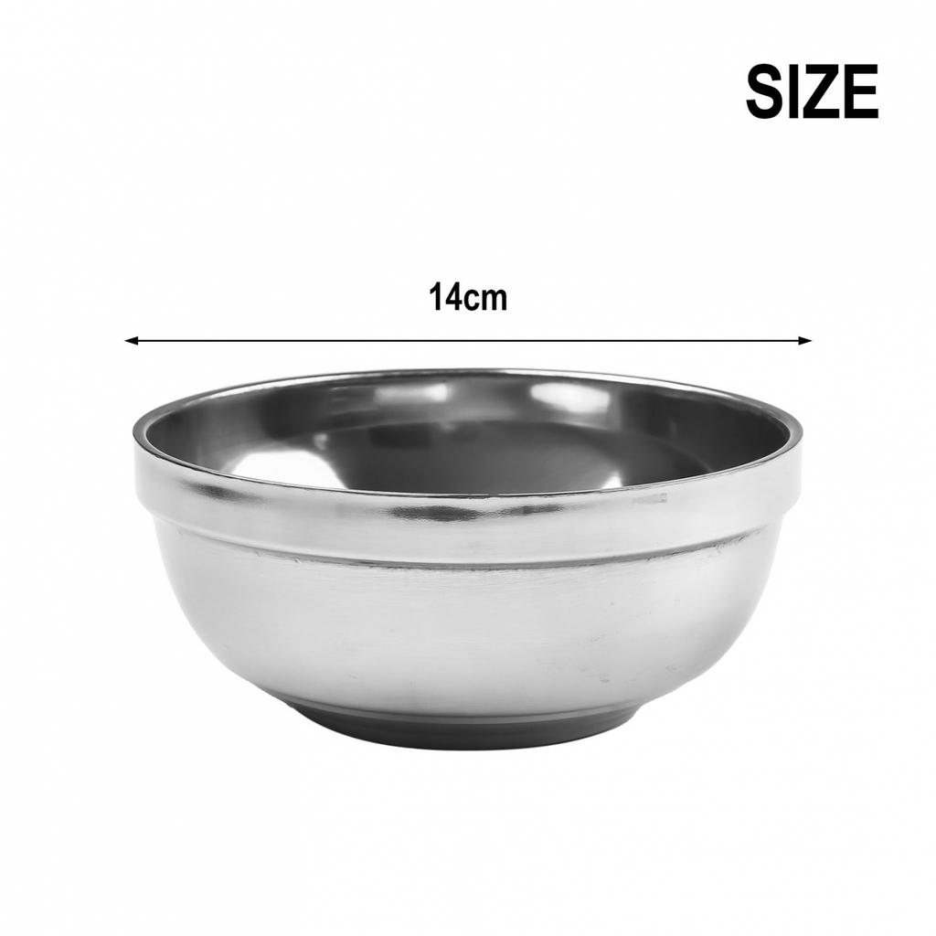 Stainless Steel Bowl Home Insulation Mixing Bowls Noodle Salad Bowl Silver