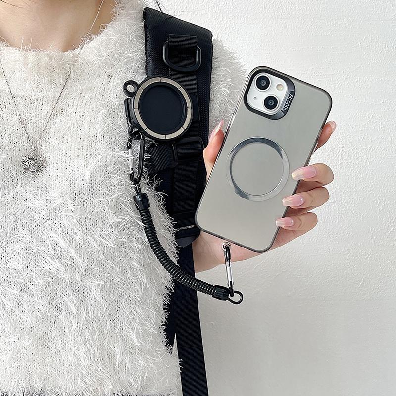 New Free Hands Magnetic Belt Clip Holder Magsafe Clip Mount Backpack Mobile Phone Clip Holder Hook Spring Rope Unisex Universal