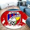 FC Viktoria Plzen Round Area Rug,Carpet Rug for Living Room Bedroom Sofa Playroom Decor,Non-slip Floor Mat