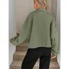 Womens Winter Coat High Neck Zip Drawstring Hem Pocket Loose Baseball Jacket For Fall And Winter Casual Style Outerwear