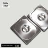 Commercial 201 Stainless Steel 1/4 Food Pan Lid