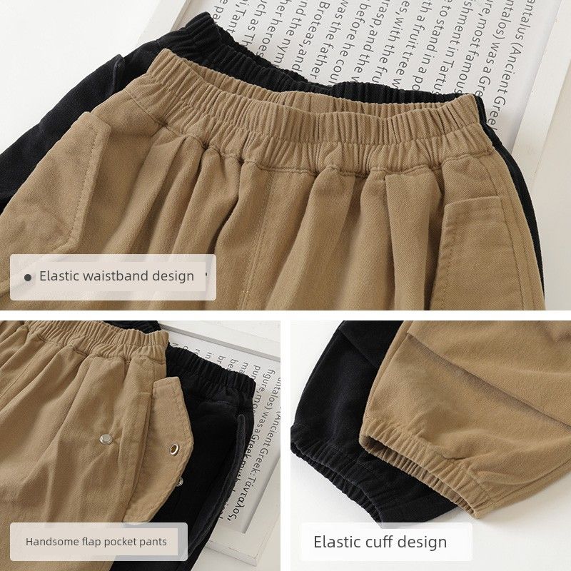Pure Cotton Woven Pants, Autumn Pants, Spring and Autumn Style Children's Clothing, Toddler Pants for 1-3 Year Olds, New Autumn Long Pants, Stylish