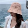 Beach Korean Straw Hat Summer Women Visor Breathable Chic Bucket Hats Fisherman Cap Hand Weaving Girl Fishing Sun Caps for Women