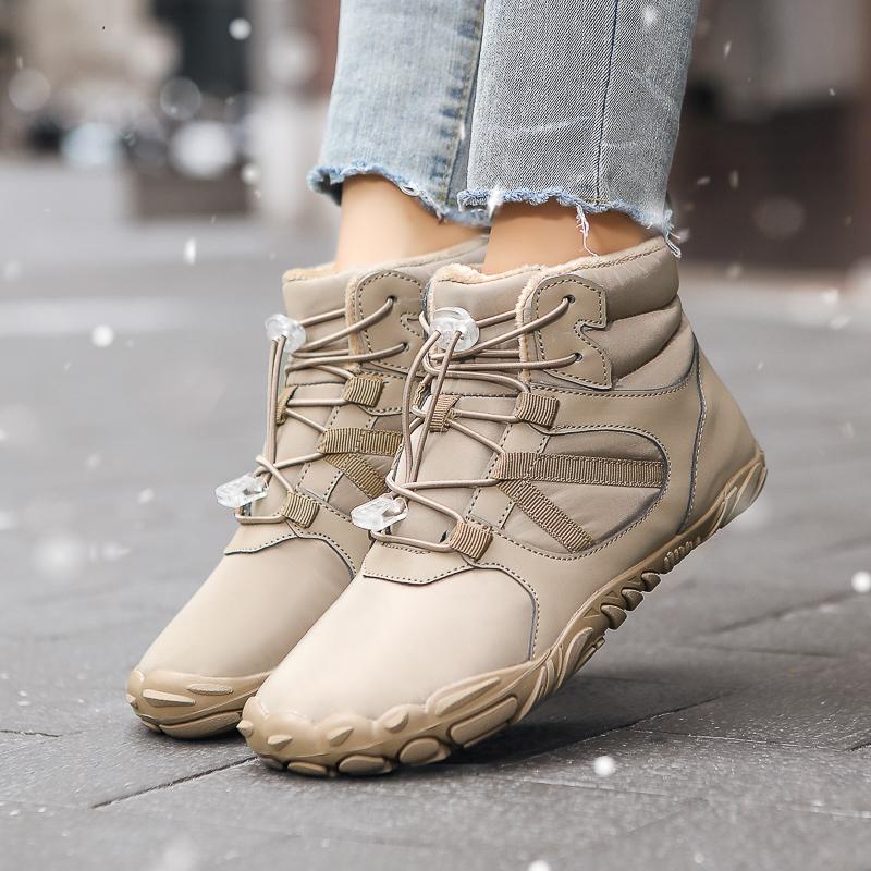 Winter Snow Boots Women Shoes Anti-slip Casual Soft Comfortable High-top Boots Men Plush Outdoor Flat Durable Hiking Shoes Men