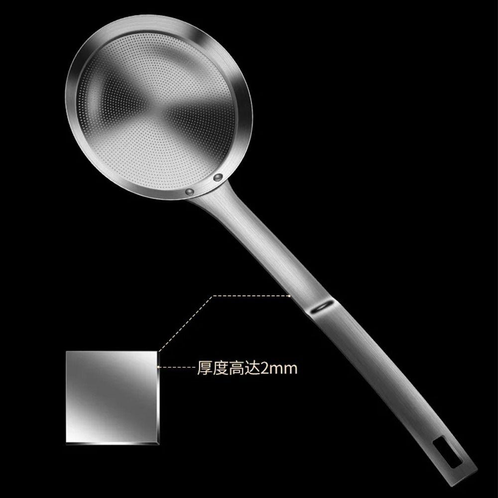 Reusable Stainless Steel Oil Skimmer Comfortable Handle Kitchen Strainer  Kitchen Utensils