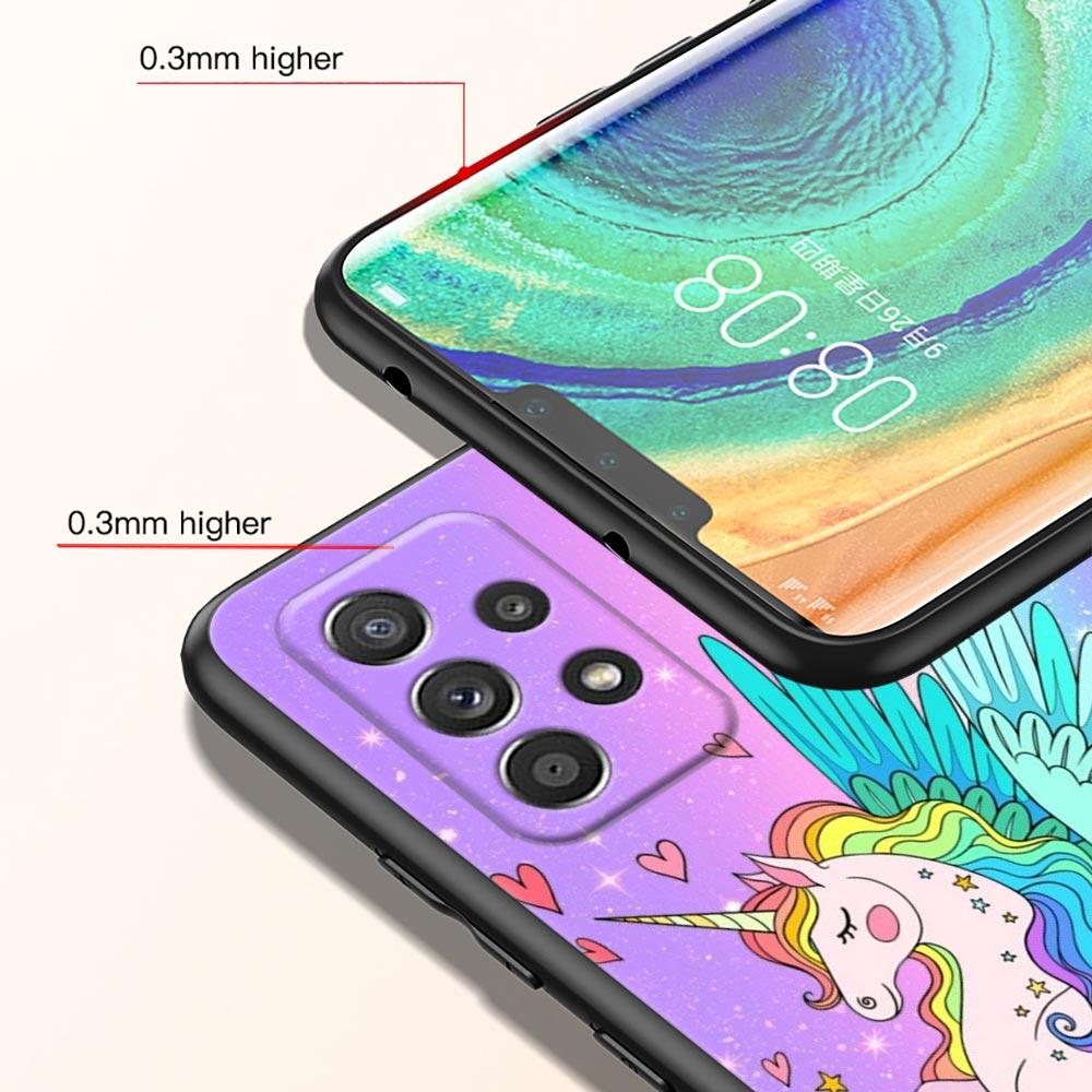 Cute Cartoon Rainbow Unicorn Case For Samsung Galaxy A23 5G Cases A13 4G A24 A23 A12 A14 A21s A22 A01 A03 A04 S Soft Phone Cover
