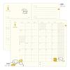 Midori Book-Style Diary, 2026, B6 Weekly, Dog Print, Yellow, 22379006 (Starts January 2026)