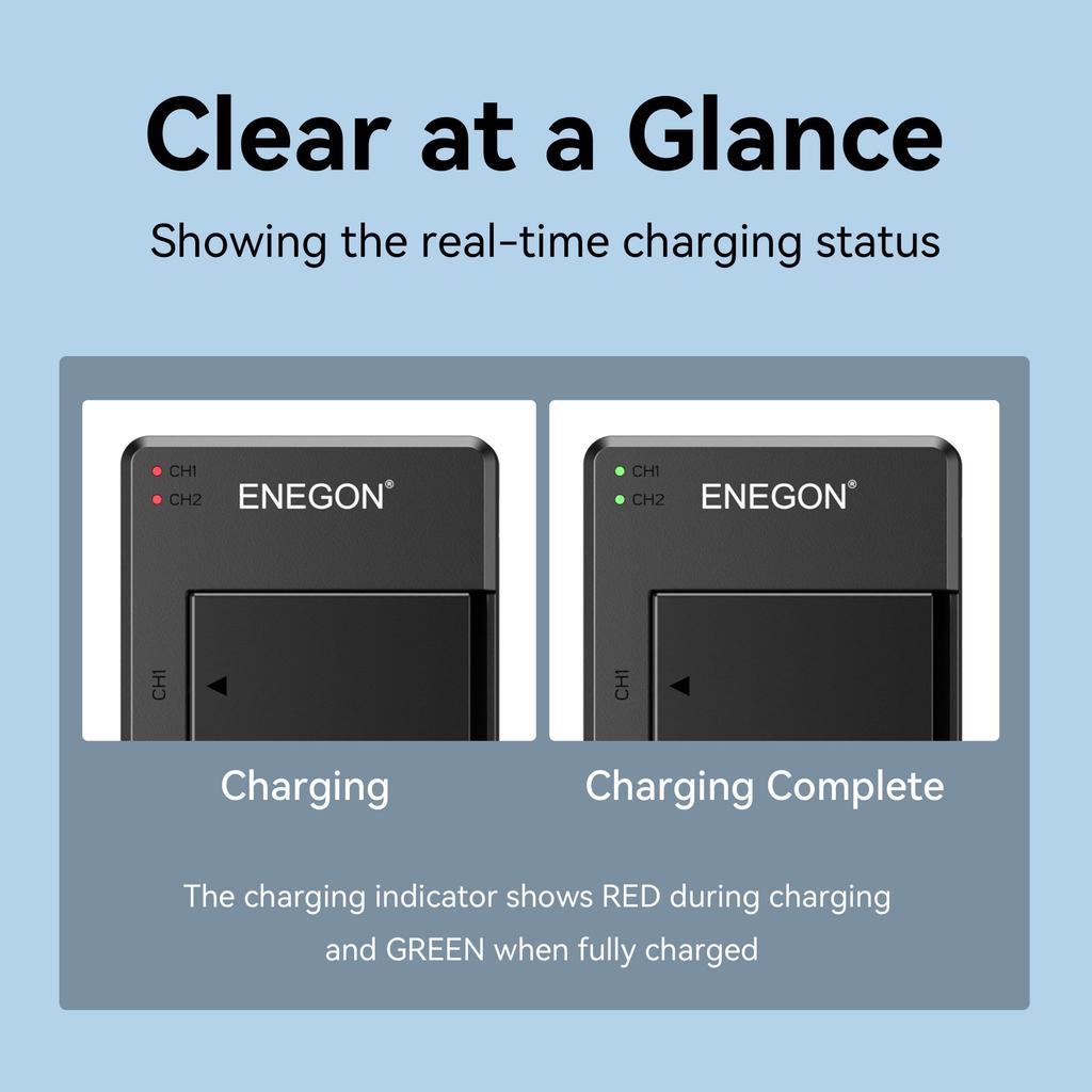 ENEGON Kompatybilny z dwiema ładowarkami Micro USB dla aparatów Canon EOS Rebel EOS EOS i 9000D Digital SLR LP-E17 R100, R50, RP, R10, R8, T8i, T7i,