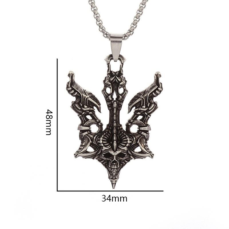 Halloween-Halskette Vintage-Legierung Schmuck Premium-Gefühl Farbechtheit Anhänger Anhänger