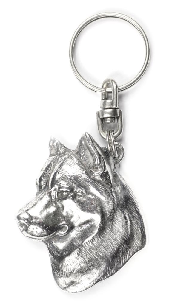 Siberian Husky, Chukcha - Silver-plated Dog Pendant, Handbag Decoration, Backpack Pendant by Art-Dog Brand