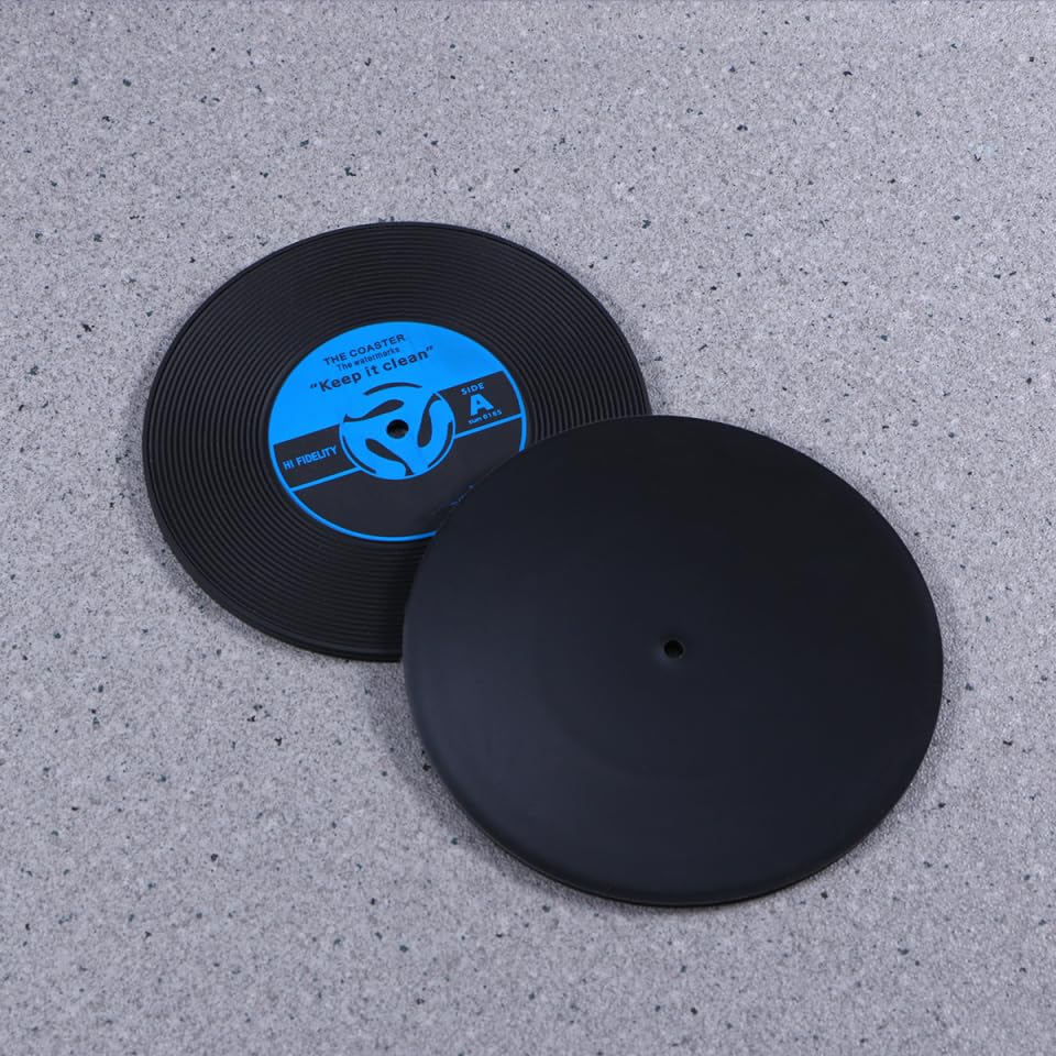 NUOLUX Silikon Untersetzer, Tassenuntersetzer, Silikon Untersetzer für Tassen, CDs, Schallplatten, Stilvoll, Rutschfest, Isolierend, 4er Set