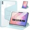 Coque + Verre Trempé pour Samsung Galaxy Tab S11 Ultra/S10 Ultra/S9 Ultra, Antichoc Rotatif - Bleu