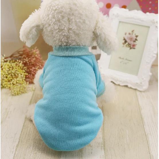 2024 Warm Autumn Dog Coats Solid Soft Fleece Wear Cotton Winter Jackets Sweater Cat Lovely Outdoor Small Pet Product Clothes