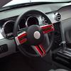 Red Carbon Fiber Interior Steering Wheel Cover Trim For Ford Mustang 2005-2009
