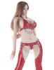 1/6 Scale Sexy Clothes, Female, Erotic Open Crotch Uniform, Women's Doll Clothes (Does Not Include Bodywork, Head, etc.), Red
