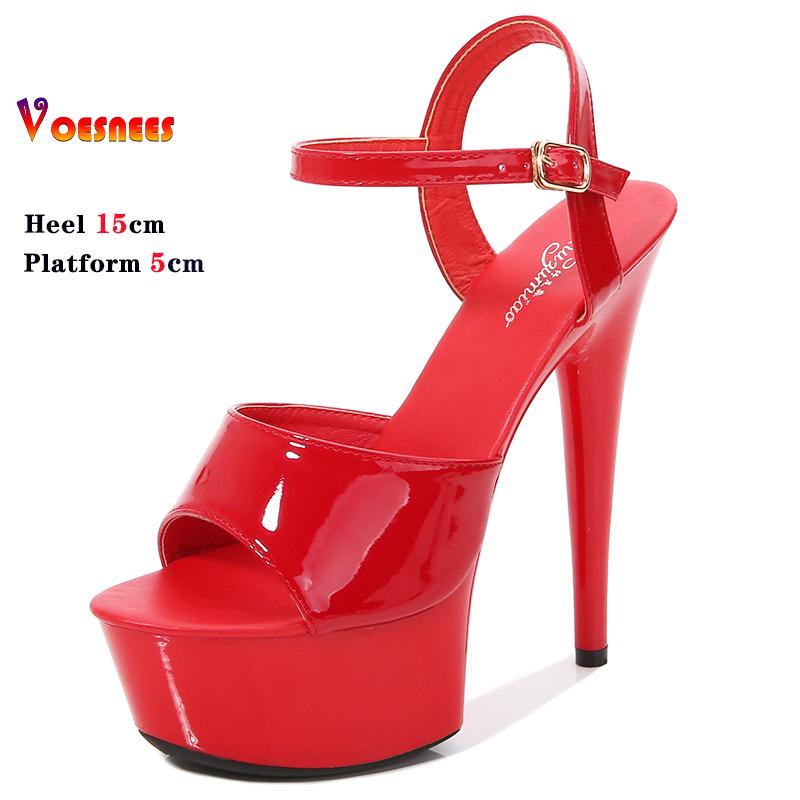 Womens Shoes 15 CM 6inchs Pole Dance Shoes Stripper High Heels for Women Sexy Show Shoes Sandals Party Platform Wedding Footwear