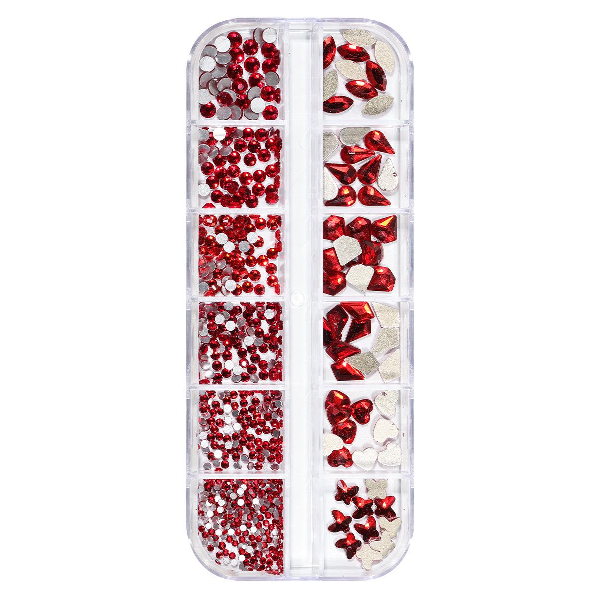 

Seven-Color AB White Round Rhinestones for Nail Art and Light Therapy Gel Nails