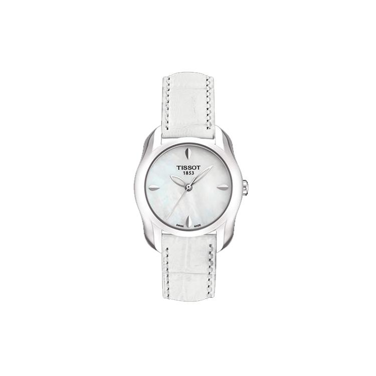TISSOT Fashion Collection Quartz Movement Women's Watch 26mm White Dial Stainless Steel Case Leather Strap T023.210.16.111.00
