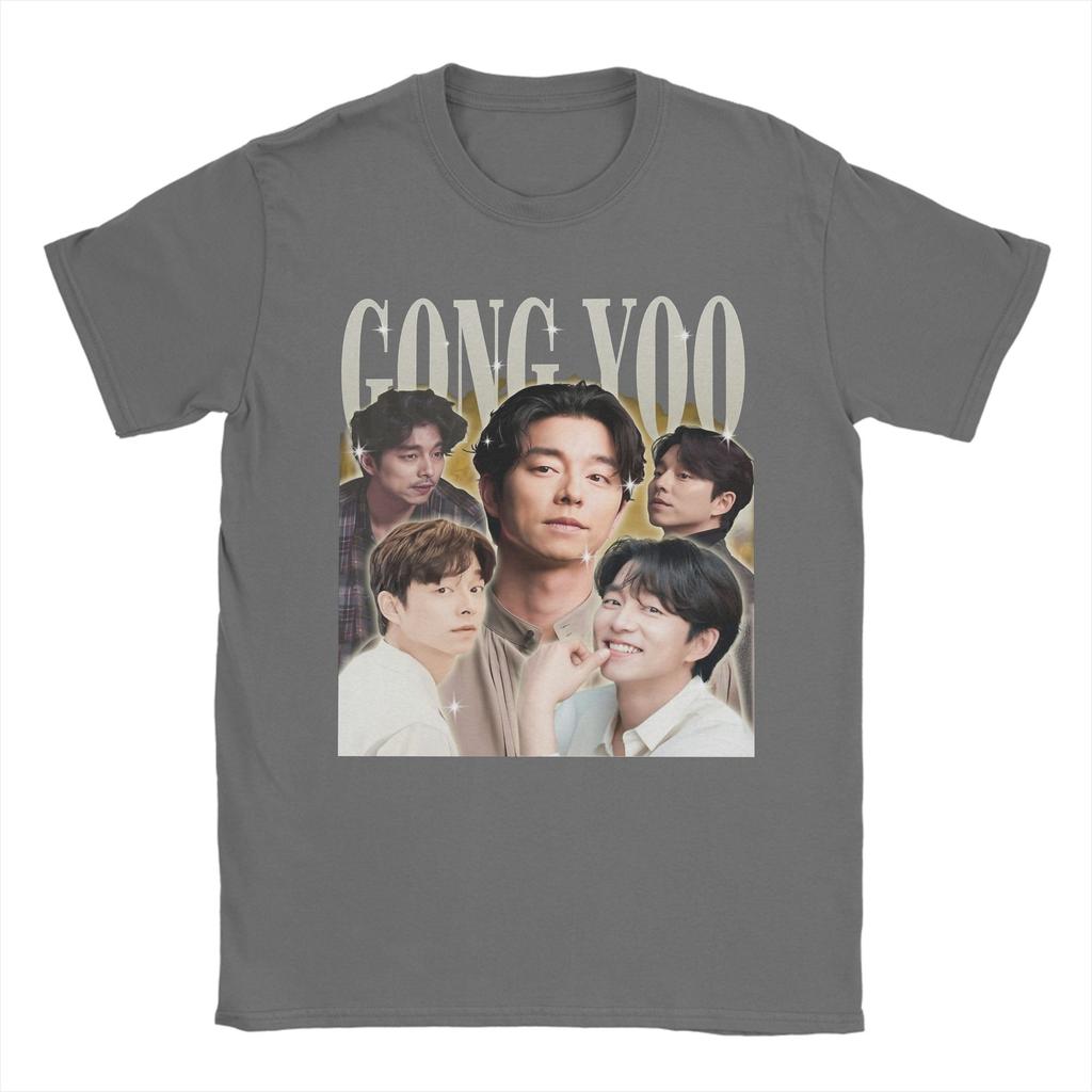 Gong Yoo Retro 90er Jahre T-Shirts Herren Damen Reine Baumwolle Neuheit T-Shirt Rundhals T-Shirt Kurzarm Kleidung Übergröße