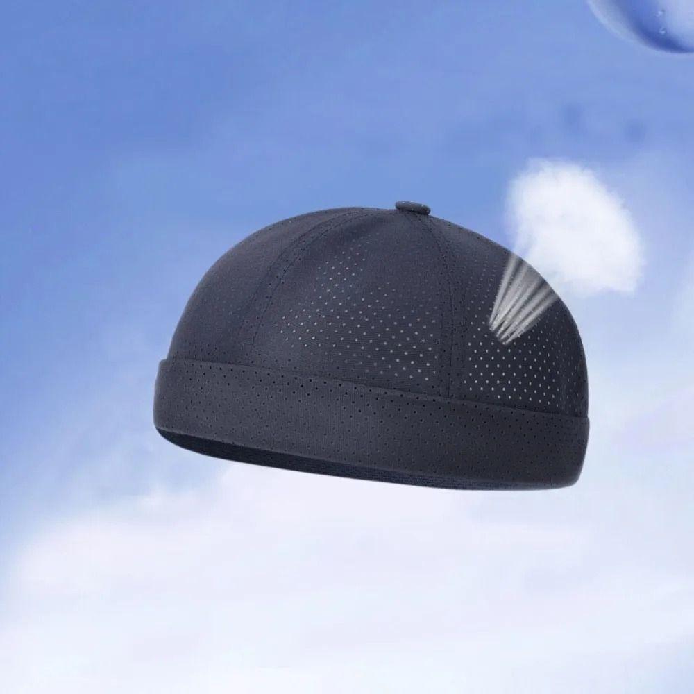 Breathable Men's Landlord Hat Brimless Summer Docker Cap Fashion Dome Melon Cap Unisex