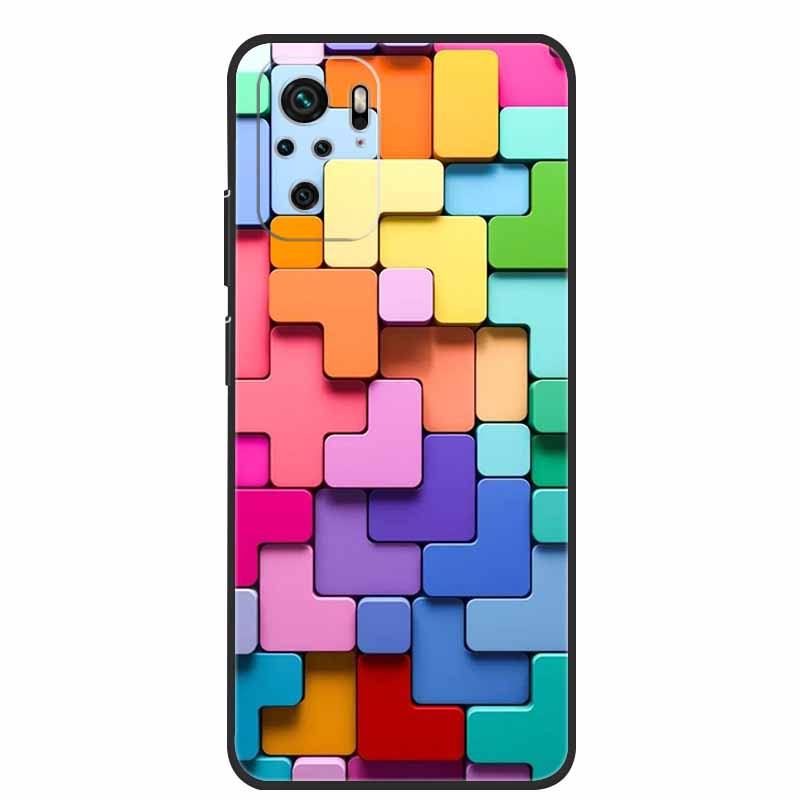 Für Xiaomi Poco M5s Hülle Luxus TPU Weiches Silikon Handy Rückseite für PocoM5s Stoßfest Blumen Niedliche Cartoon Blumen Neue Hülle