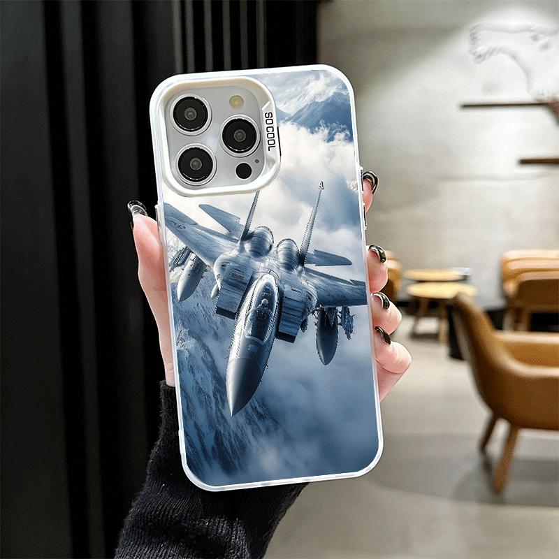 Aircraft Helicopter Formation Soft Phone Case for iPhone 15 16 17 Pro Max 17Air 16E 14 Plus 13 12 Mini Shockproof Cover Back She