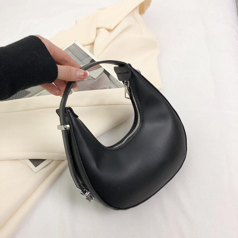 Chic Single Shoulder Bag With Crescent Moon Design Wholesale Small Pu Handbag