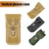 Tragbare Brillenaufbewahrungstasche mit Schnalle Taktischer Sonnenbrillen-Behälter Koffer für Damen Herren Outdoor-Reise Brillen-Hartschalen-Tragetasche für Camping Wandern
