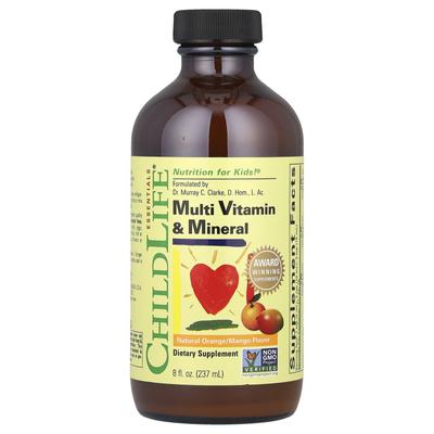 Multivitamins & Minerals, Natural Orange/Mango, 8 Fl Oz (237 Ml)