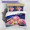 3pcs KPop Demon Hunters4 Cover Set - Personalized Name, HD Printed Bedding with 1 Cover and 2 Pillowcases - Perfect for Home Decor, Easy Care