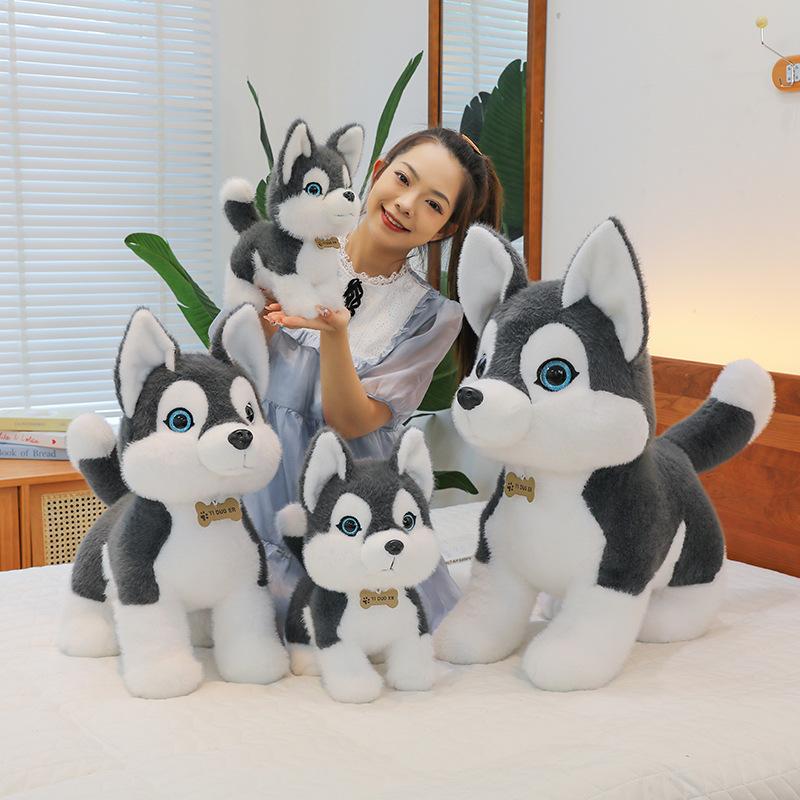 New Standing Husky Doll Plush Toy Simulated Dog Doll 2 Ha Three-dimensional Pillow