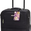 Funs Travel Luggage Name Japanese Suitcase Made in Tag, Tag, Pattern, Tag, Japan, Peony, Purple, VFS-561112PUR