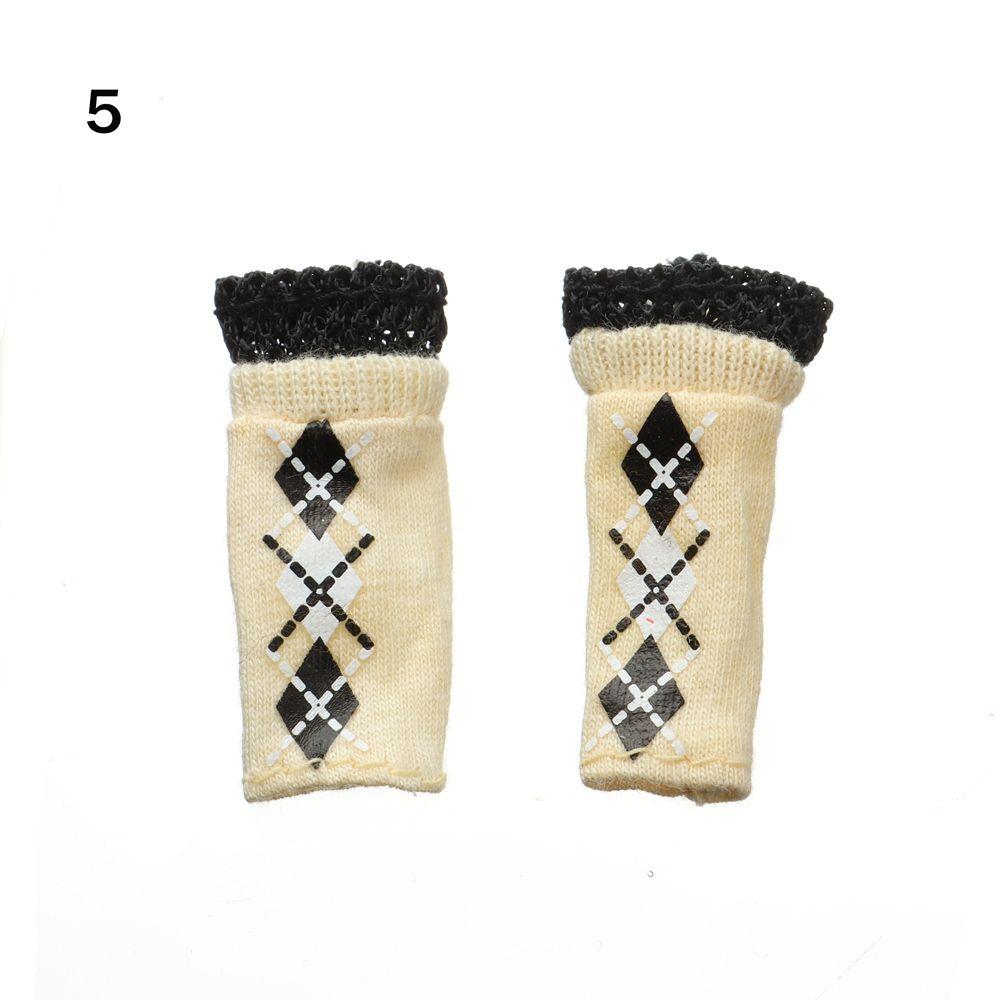 1 Paar Plastikpuppe Bunte Lange Kniehohe Stiefel Weibliche Puppenstiefel Socken Puppenschuhe Passen Fußlänge 2,2 cm Puppenzubehör