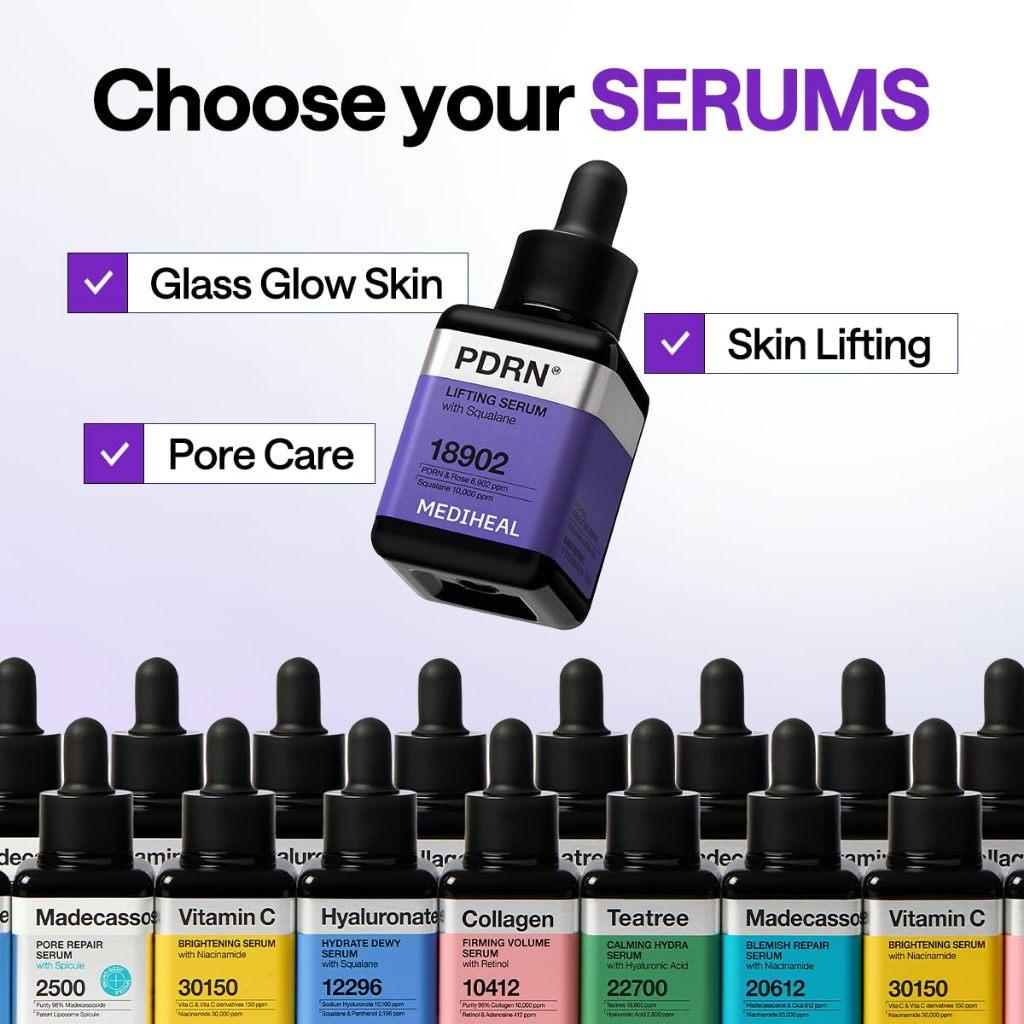 Mediheal Siero Lifting PDRN con Squalene (Prodotto Originale 40ml / Ricarica 10ml)