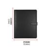 Business Document Case Leather Conference Folder with Clipboard 4 Rings Clipboard Folder for Business Meeting Interviews