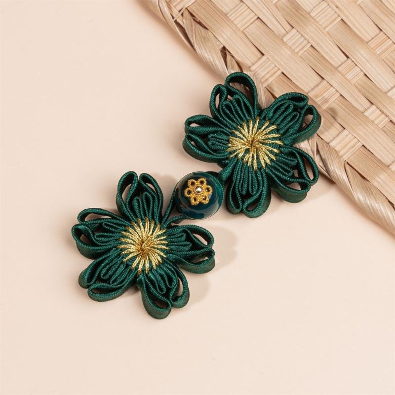 Traditional Cheongsam Knot Button Flower Shape Fabric Chinese Closures Buttons Sewing Fasteners for Clothing Decoration