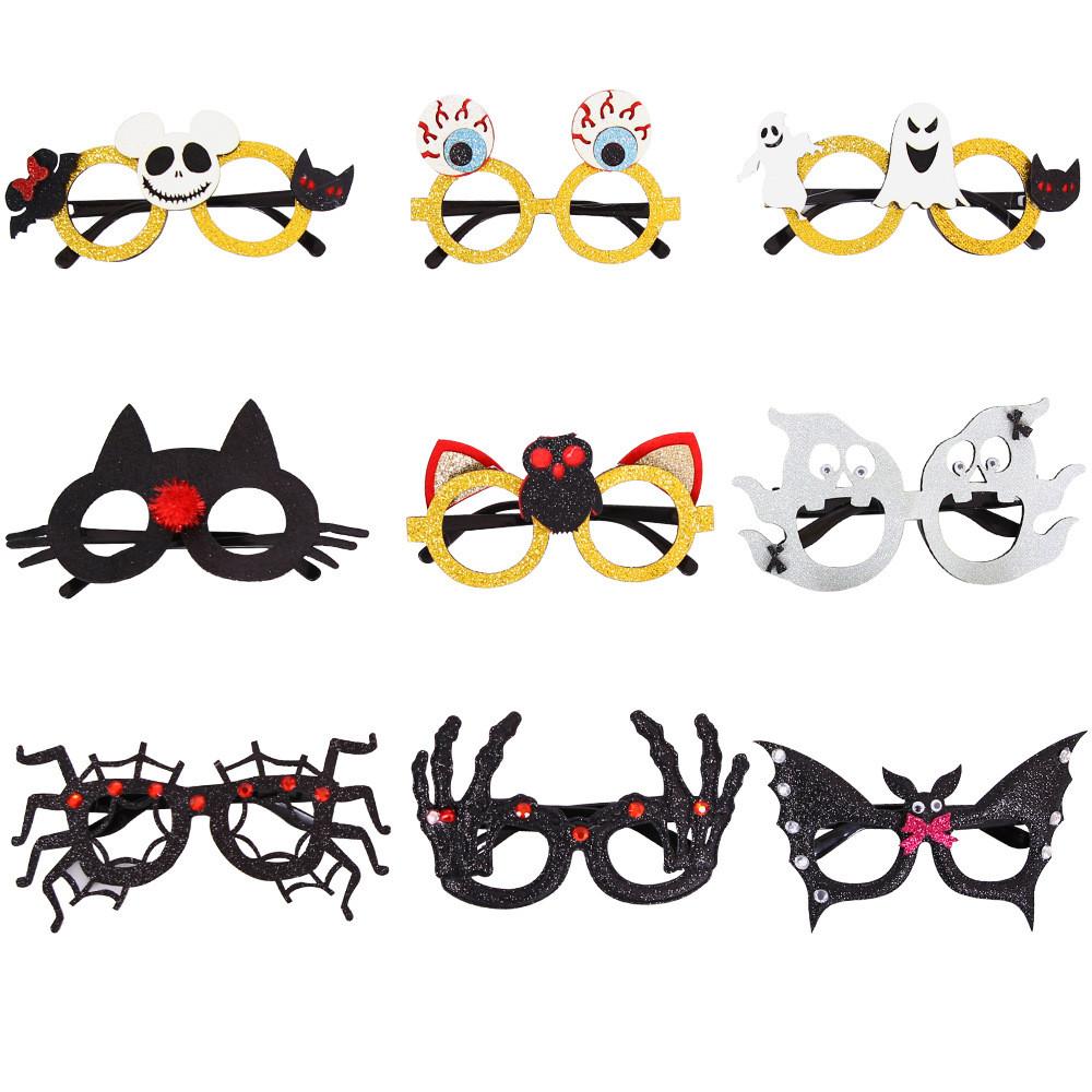 Halloween Adorable Kids Glasses With Spider Ghost Pumpkin Bat And Skull Designs For Parties