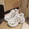 Mesh fried street thick-soled silver dad shoes women's 2025 autumn new breathable heightening ins tide casual sports shoes