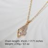 Simple Conch/wings Pendant Necklaces for Women Zirconia Necklace Wedding Party Jewelry Accessories