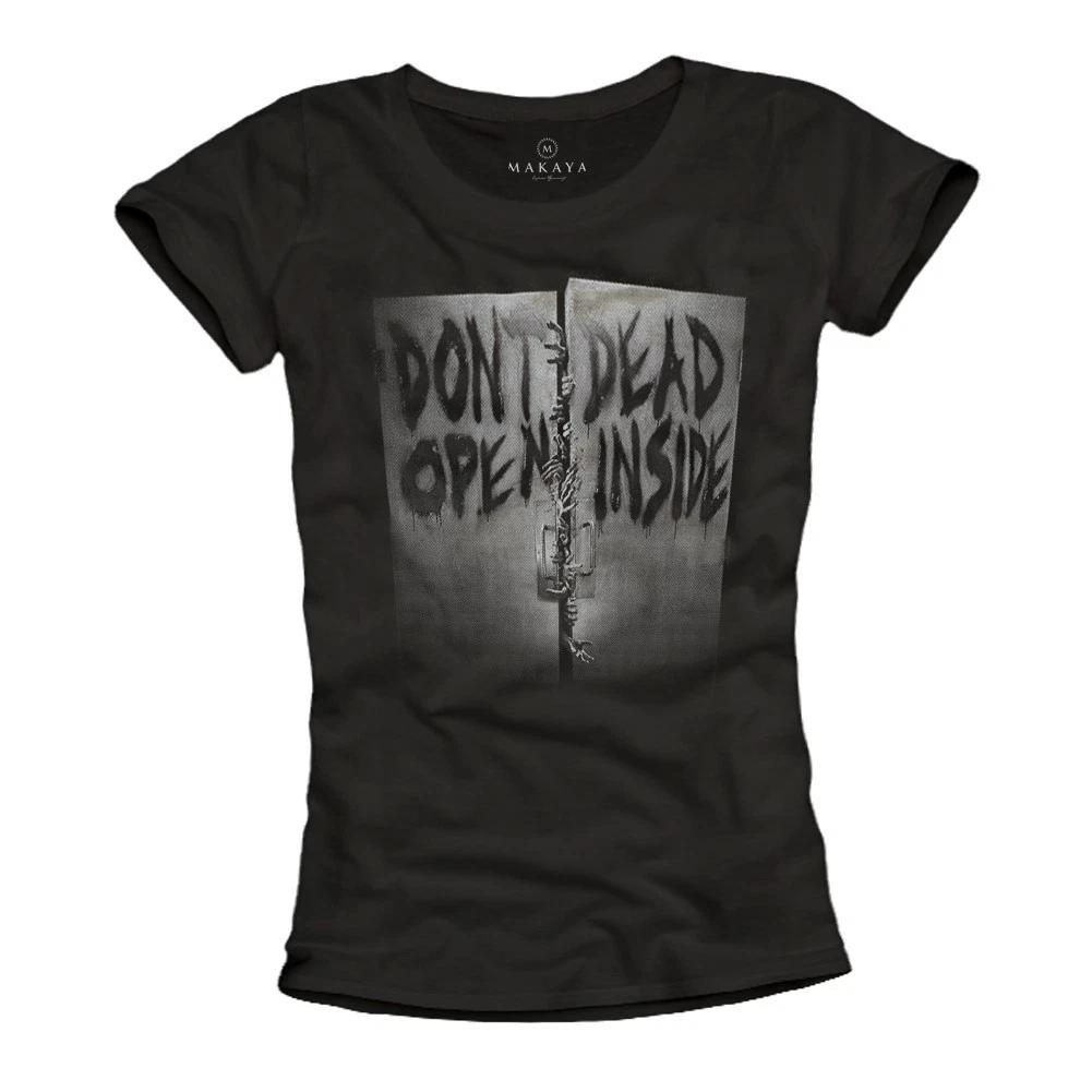 Ladies T Shirt Zombie Horror Tops Black Walking Daryl Dixon Dead Rick Carl NEW- 2XL