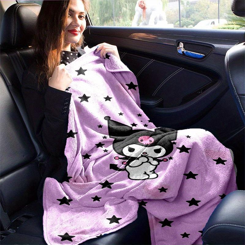 1pc. Cute Cartoon Cat Stars Hearts Patterned Blanket - Perfect for Home Office Outdoor Gift Suitable All Seasonsz041778