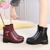 AIYUQI Women Winter Shoes Boots 2020 New Genuine Leather Ladies Short Boots Fashion Wool Lining Large Size Ankle Boots Women
