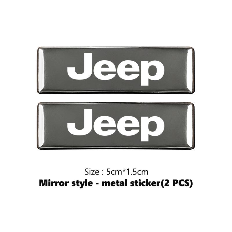 Car Trunk Body Sticker Aluminum Alloy Emblem Auto Stickers For Jeep Cherokee Wrangler JK Gladiator Compass Renegade Patriot AJT1