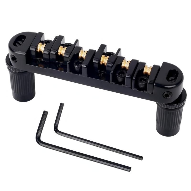 

Electric Guitar Bridge Replacement Metal 6 String Guitar Bridge Professional Roller Saddles Bridge Tailpiece Enduring чёрный