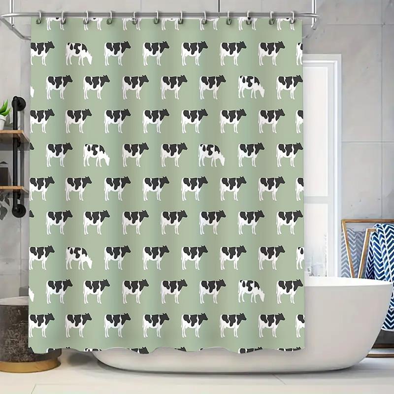 

Cow Shower Curtain Farmhouse Bathroom Decor Rustic Animal Print Waterproof Liner Set Vintage Country Chic Shower Curtain W60H190(CM)-1 Pcs