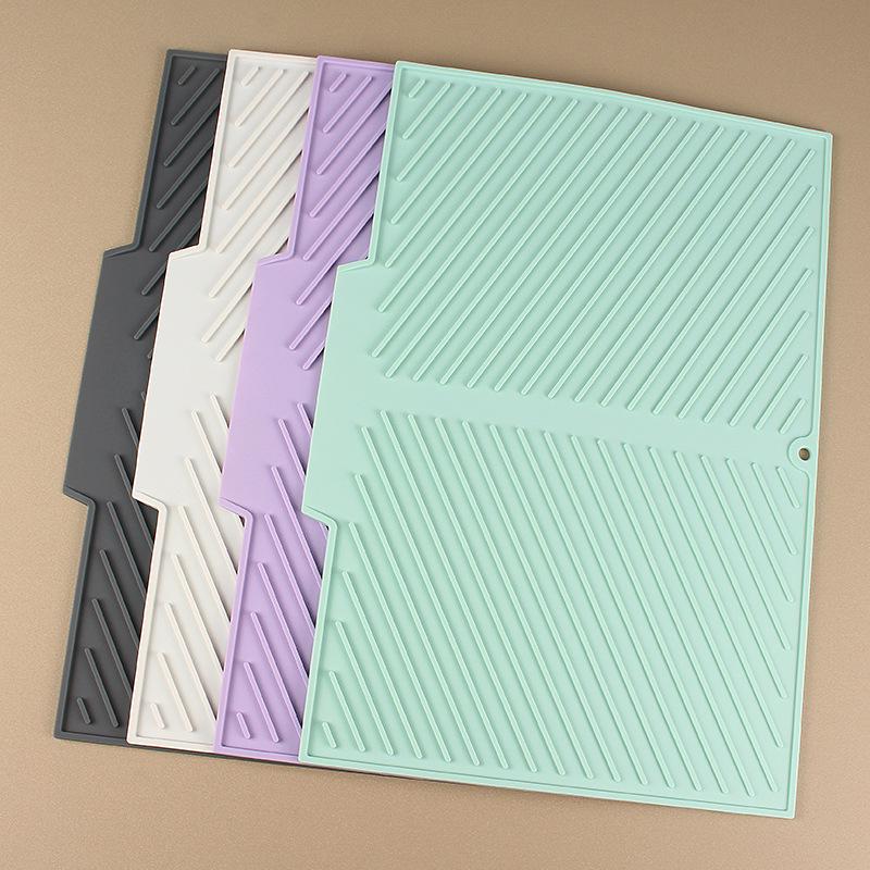 Silicone Kitchen Utensils Quick-Dry Drain Mat & Heat Insulation Pad
