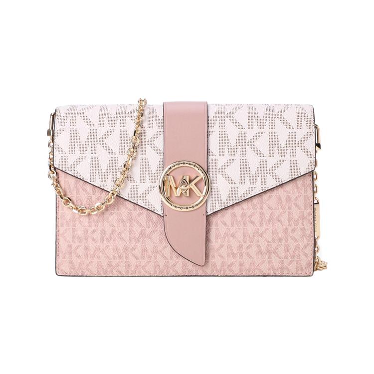 Michael Kors Kunstleder Pendler Umschlagtasche mit Klappe, Ketten Umhängetasche, Schultertasche Damen 32S0G00C6V-641