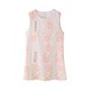 Kaslead New Arrival Women's Clothing Fashion Style Fashion Slim Fit Slimming Linen Pink Flower Sleeveless Dress