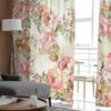 Vintage Floral Abstract Overlay Foliage Voile Sheer Curtains Living Room Window Tulle Curtain Kitchen Bedroom Drapes Home Decor