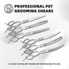 Professional Pet Grooming Scissors Set Stainless Steel Straight Curved Thinning Fishbone Dogs Cats